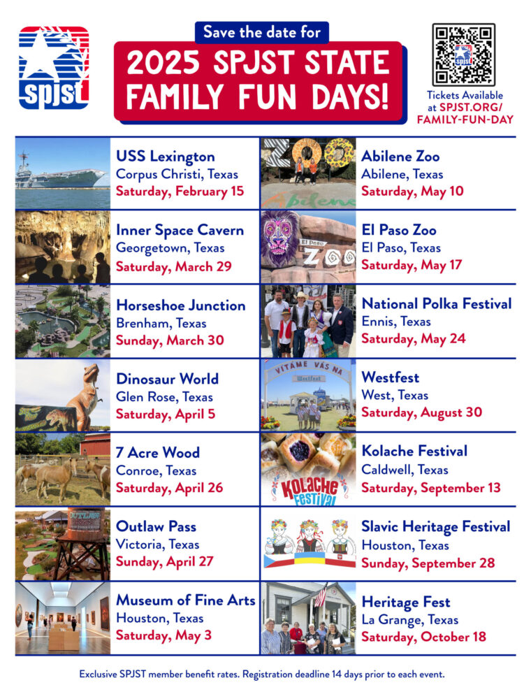 2025 SPJST State Family Fun Days Flyer